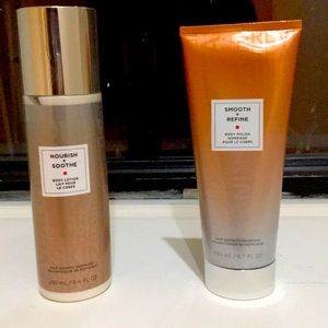 Exfoliating and body lotion hair reducing